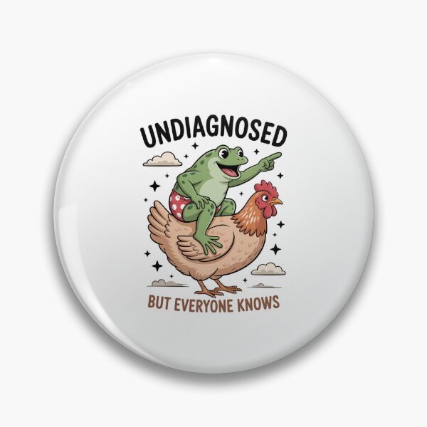Item preview, Undiagnosed But Everyone Knows Frog Chicken Mental Health designed and sold by Sea4Adventures.