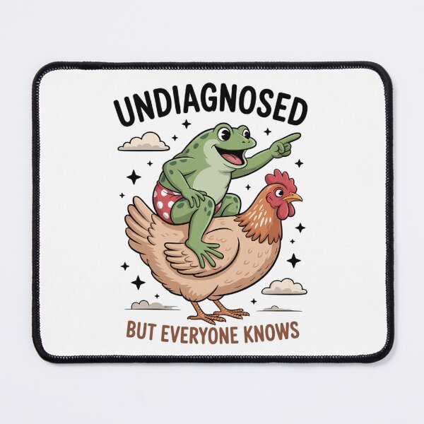 Item preview, Undiagnosed But Everyone Knows Frog Chicken Mental Health designed and sold by Sea4Adventures.