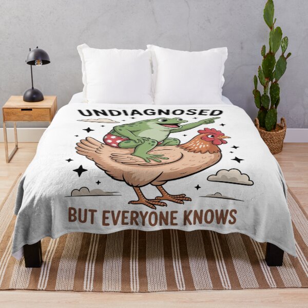 Item preview, Undiagnosed But Everyone Knows Frog Chicken Mental Health designed and sold by Sea4Adventures.