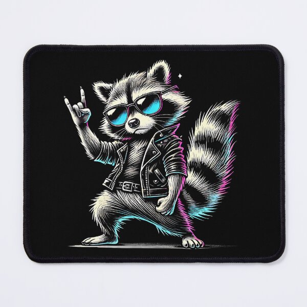 Item preview, Retro Raccoon Rock Music Funny Gift For Men Women Kids designed and sold by SteveAllentc.