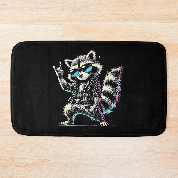 Item preview, Retro Raccoon Rock Music Funny Gift For Men Women Kids designed and sold by SteveAllentc.