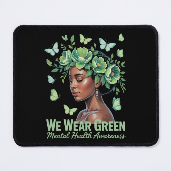 Item preview, We Wear Green Mental Health Awareness Floral designed and sold by Sea4Adventures.