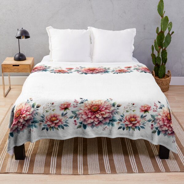 Item preview, Dahlia watercolor flower Garden designed and sold by Charmy Design.
