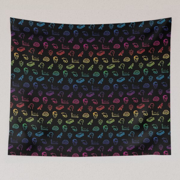 Item preview, Behaviorism Pattern Black and Rainbow designed and sold by KaleidoscopeBA.