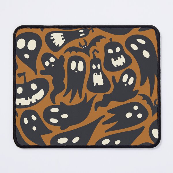 Item preview, spooky halloween ghosts and pumpkins - orange designed and sold by space-kitten.