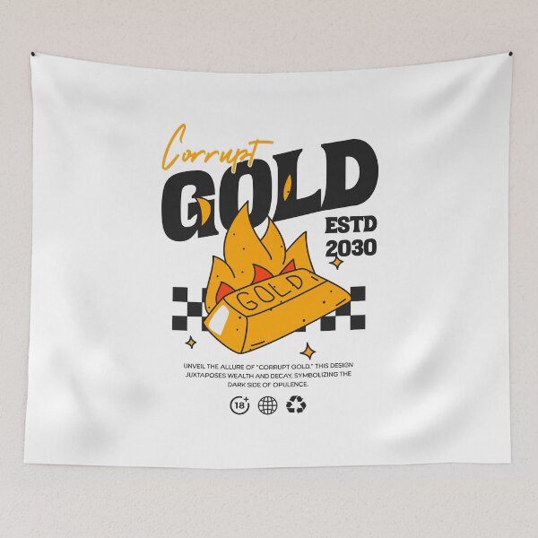 Item preview, Corrupt Gold – Wealth and Decay Illustration designed and sold by HasHs.