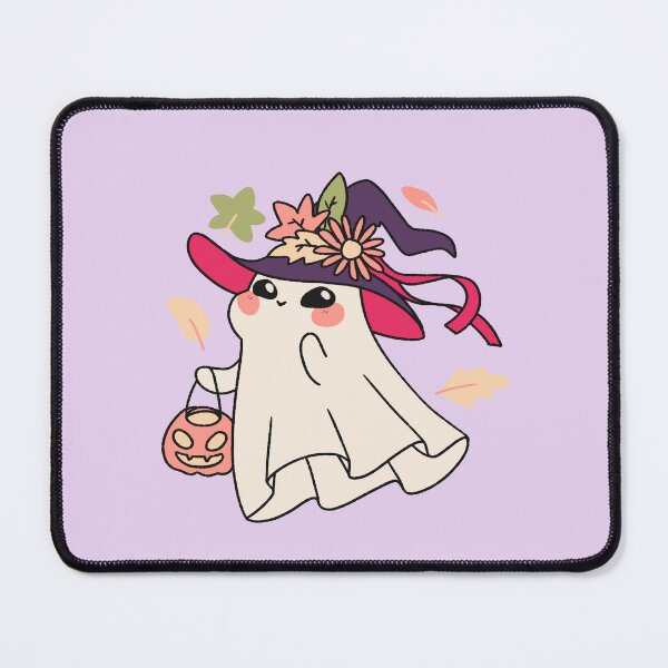 Item preview, Ghost Kitty wearing  witch hat designed and sold by Pawtachi.