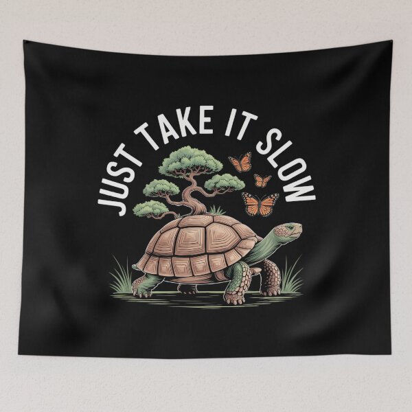 Item preview, Just Take It Slow Turtle Mental Health Awareness Relaxation designed and sold by CookWorldLaughs.