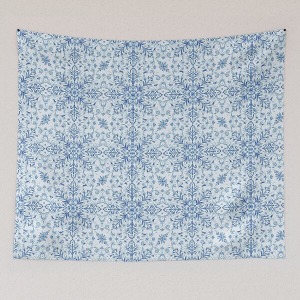 Item preview, Blue Gzhel Tile Seamless Pattern, Elegant Frost Scrollwork designed and sold by TheGaliyaStudio.