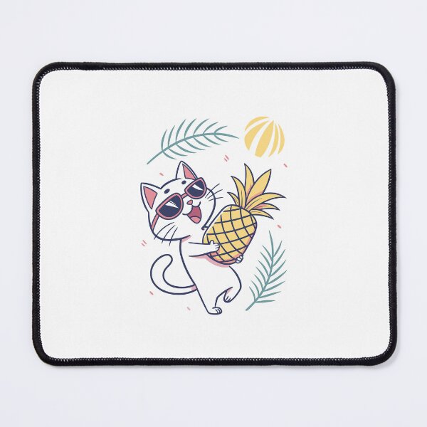Item preview, Cat with sunglasses and tropical pineapple designed and sold by MrArtist Shop.