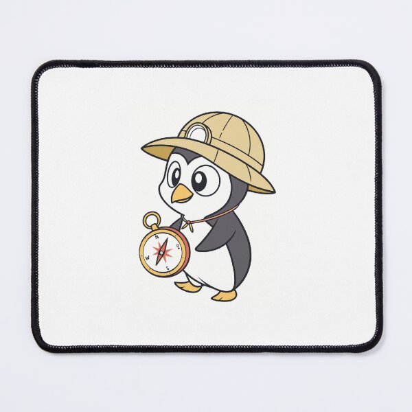 Item preview, Penguin explorer with compass designed and sold by MrArtist Shop.