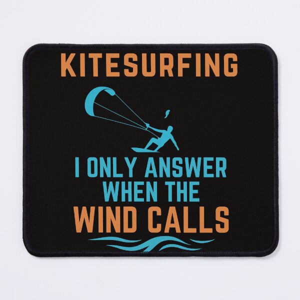 Item preview, KITESURFING I Only Answer When the Wind Calls  Funny Kiteboarding T-Shirt  Wingfoiling Extreme Sport Surf Ocean Waves  designed and sold by MojNetSerwis WWK.