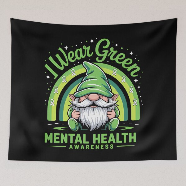 Item preview, Love Flower Gnome Mental Health Awareness designed and sold by CookWorldLaughs.