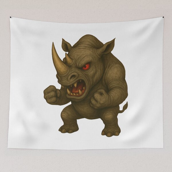 Item preview, Angry Rhino – Fierce Beast Warrior designed and sold by SlomianyPisarz.