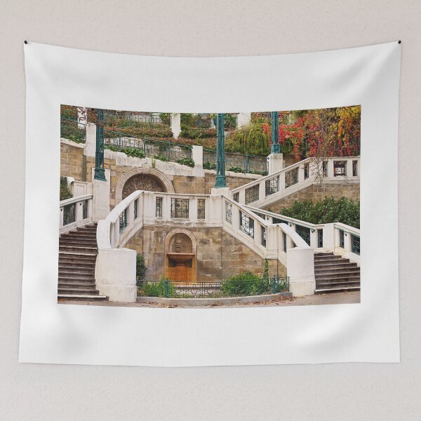 Item preview, Strudlhofstiege an old staircase in Vienna, autumn season designed and sold by goceris.