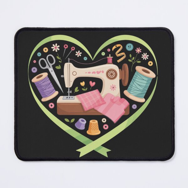 Item preview, Cute Sewing Machine Heart Design designed and sold by TMS-Studio.
