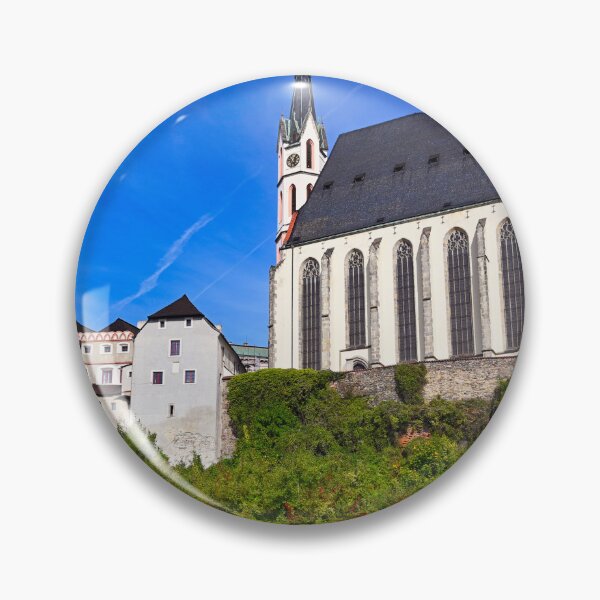 Item preview, St Vitus church in the historical city centre. View from Vltava River. Cesky Krumlov, Czech Republic. designed and sold by goceris.