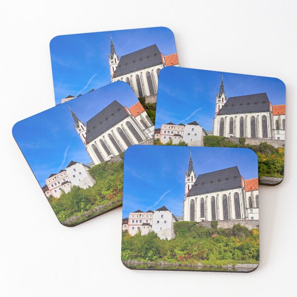 Item preview, St Vitus church in the historical city centre. View from Vltava River. Cesky Krumlov, Czech Republic. designed and sold by goceris.