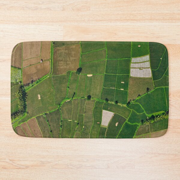 Item preview, Top Down Drone View of Lush Rice Fields in Tetebatu, Lombok designed and sold by mattryanphoto.