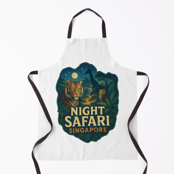 Item preview, Night Safari Singapore – Moonlit Jungle with Tiger and Giraffe designed and sold by Aryabek.