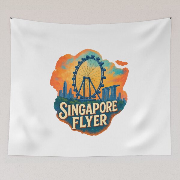 Item preview, Singapore Flyer – Skyline Sunset with Marina Bay Sands designed and sold by Aryabek.