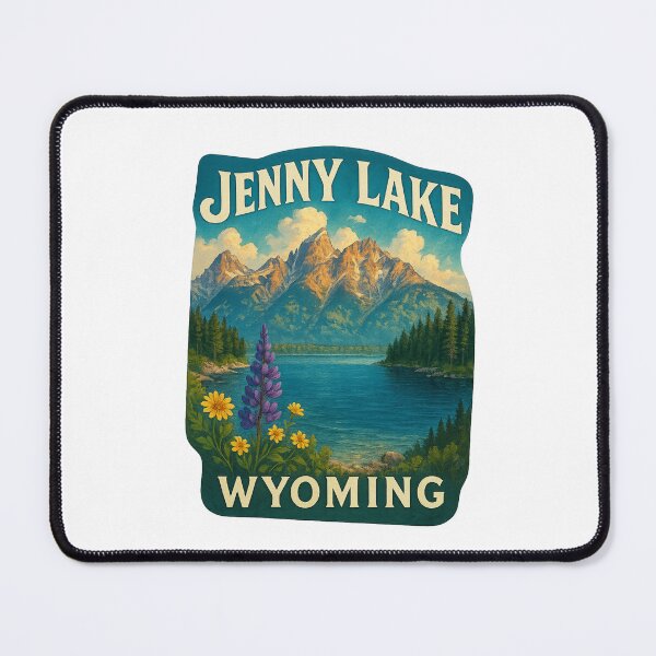 Item preview, Jenny Lake Wyoming – Grand Teton View with Wildflowers designed and sold by Aryabek.