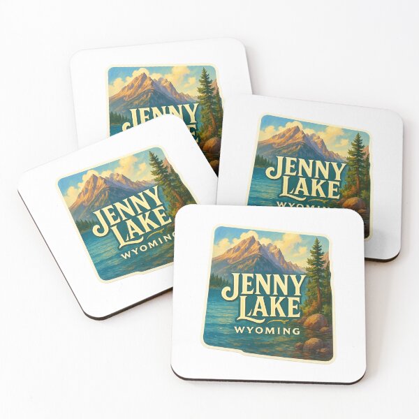 Item preview, Jenny Lake Wyoming – Sunset Mountains and Lakeshore Pines designed and sold by Aryabek.