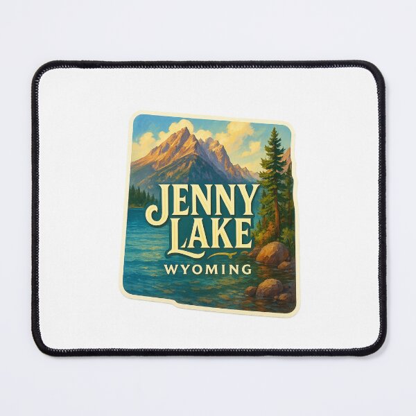 Item preview, Jenny Lake Wyoming – Sunset Mountains and Lakeshore Pines designed and sold by Aryabek.