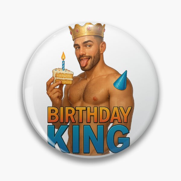 Item preview, Birthday King – Shirtless Gay Celebration with Crown designed and sold by Aryabek.
