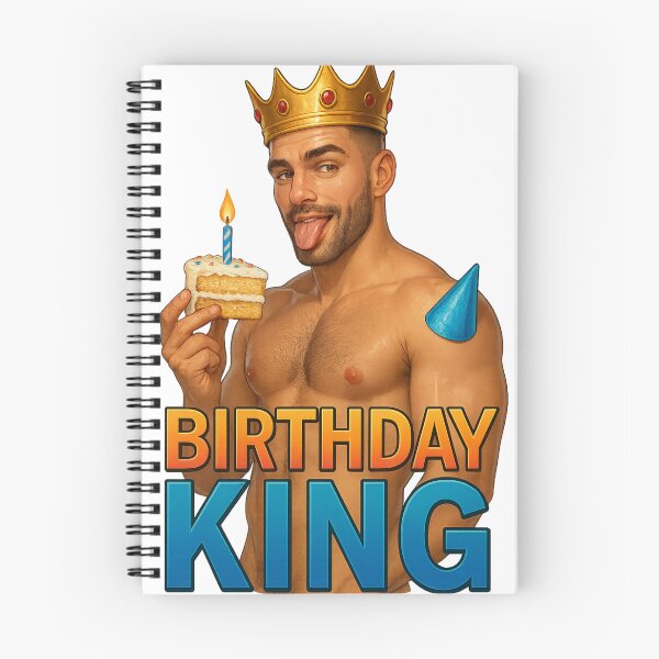 Item preview, Birthday King – Shirtless Gay Celebration with Crown designed and sold by Aryabek.