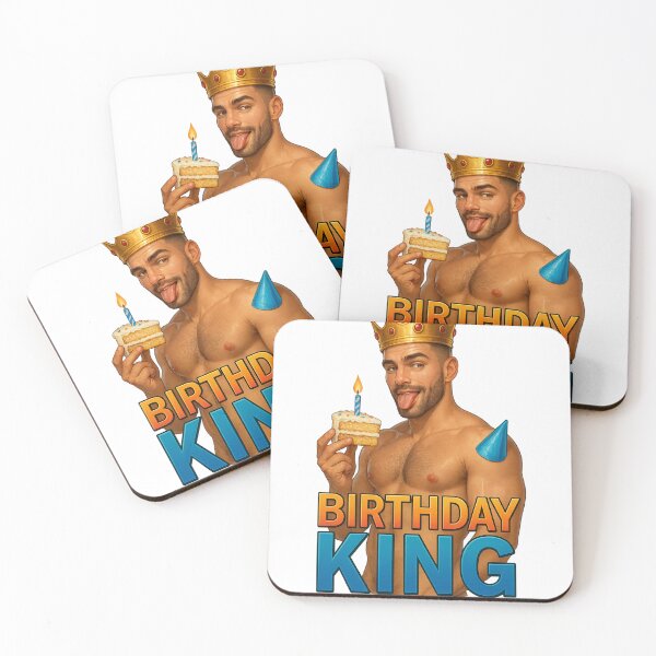 Item preview, Birthday King – Shirtless Gay Celebration with Crown designed and sold by Aryabek.