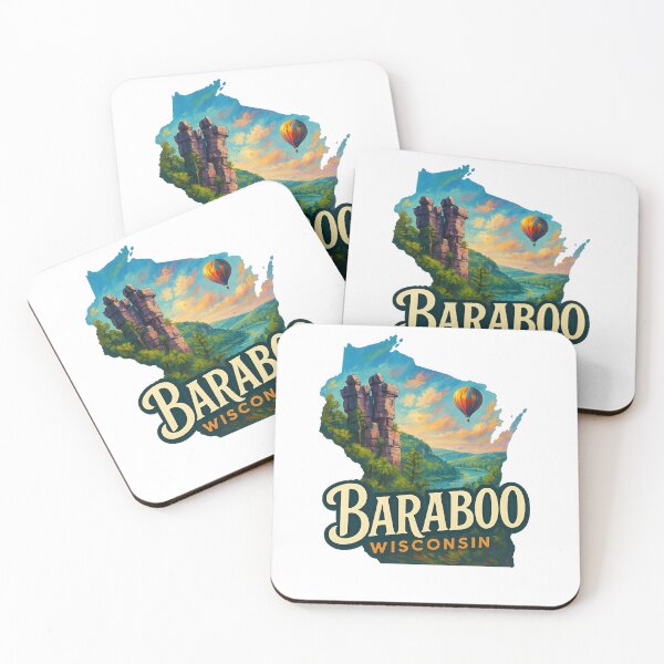 Item preview, Baraboo Wisconsin – Devil’s Lake View with Balanced Rock designed and sold by Aryabek.