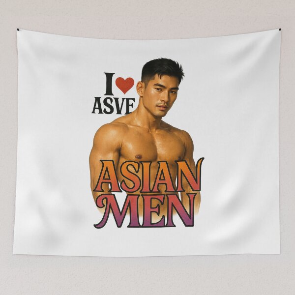 Item preview, I Love Asian Men – Gay Attraction Bold Statement designed and sold by Aryabek.