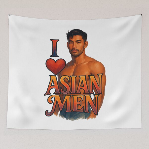 Item preview, I Love Asian Men – Queer Pride and Attraction Affirmation designed and sold by Aryabek.