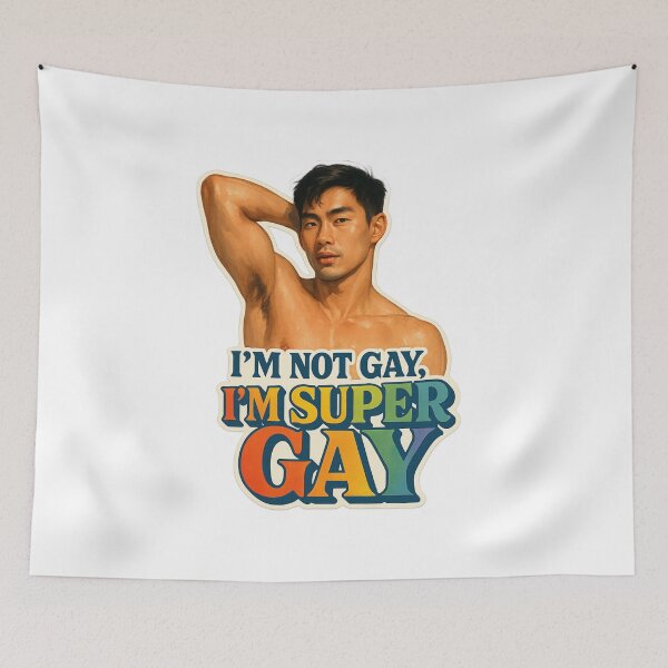 Item preview, I’m Not Gay, I’m Super Gay – Queer Pride and Confidence designed and sold by Aryabek.