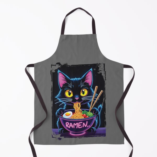 Item preview, Black cat eating Japanese ramen designed and sold by STDesign⭐⭐⭐⭐⭐.