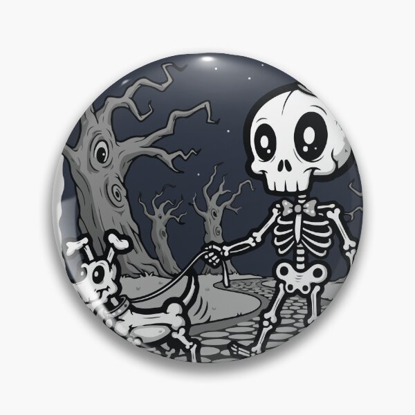 Item preview, Skeleton Walking Dog Halloween Art designed and sold by BrownHorse90s.