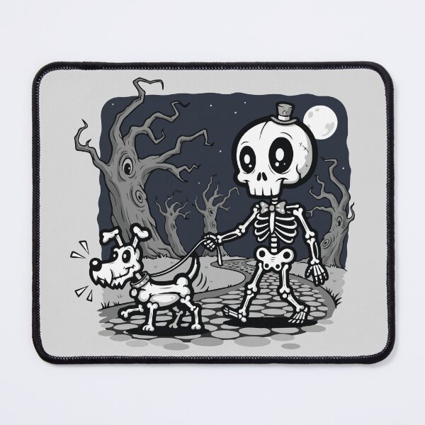 Item preview, Skeleton Walking Dog Halloween Art designed and sold by BrownHorse90s.