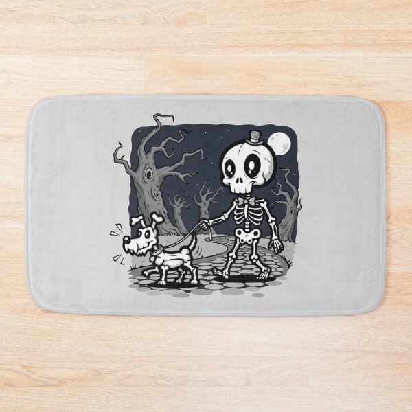 Item preview, Skeleton Walking Dog Halloween Art designed and sold by BrownHorse90s.