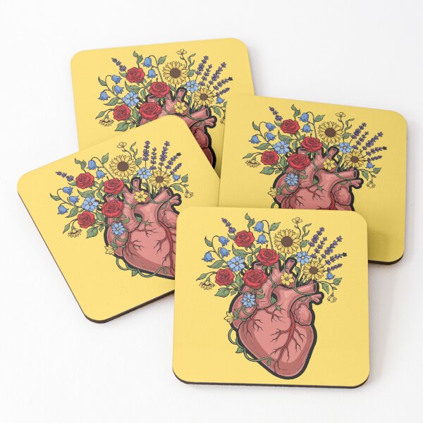 Item preview, Floral Anatomical Heart Illustration designed and sold by BrownHorse90s.