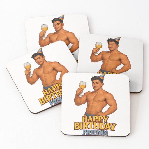 Item preview, Happy Birthday Friend – Gay Party with Birthday Toast designed and sold by Places On Earth.