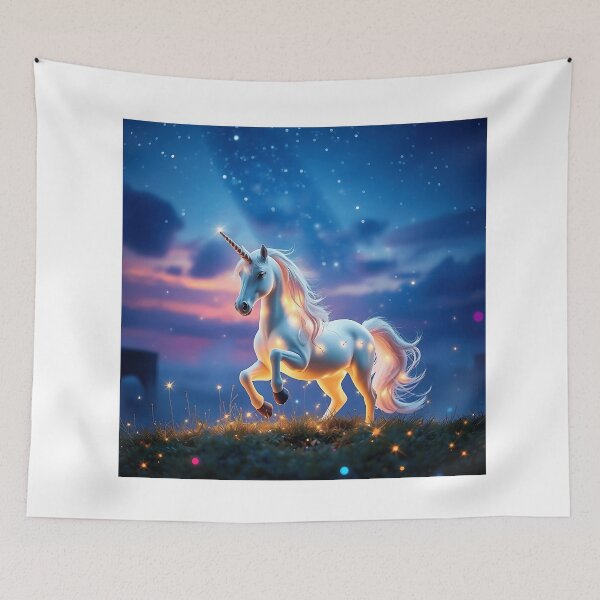 Item preview, Enchanted Unicorn with Fairy Lights designed and sold by sharon1210.