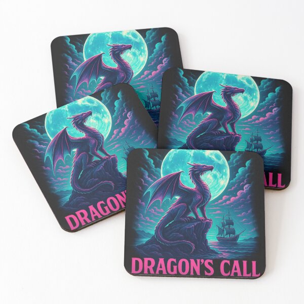 Item preview, Dragon’s Call – Neon Retro Fantasy Moonlight Shirt designed and sold by OxiSkor.