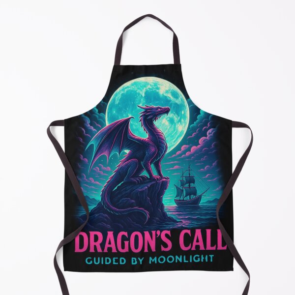 Item preview, Dragon’s Call – Neon Retro Fantasy Moonlight Shirt designed and sold by OxiSkor.