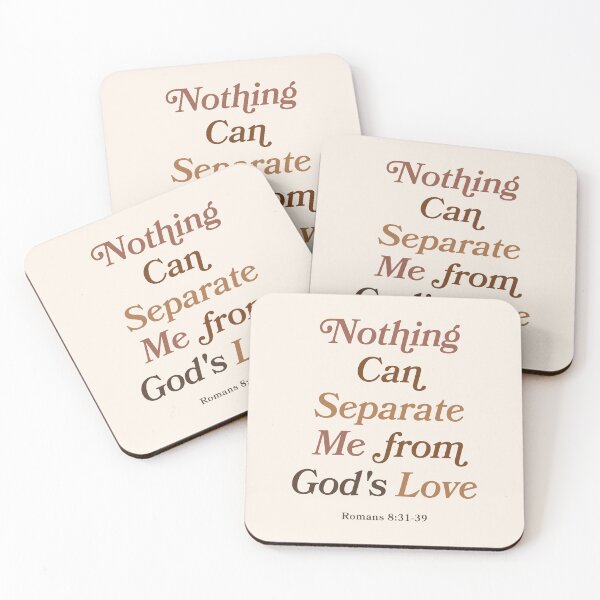 Item preview, Nothing Cap Separate Me From God's Love, Romans 8:31-39, Christian Art, Jesus Art, Christian Typography (Brown/Beige) designed and sold by GracefullyMadeC.