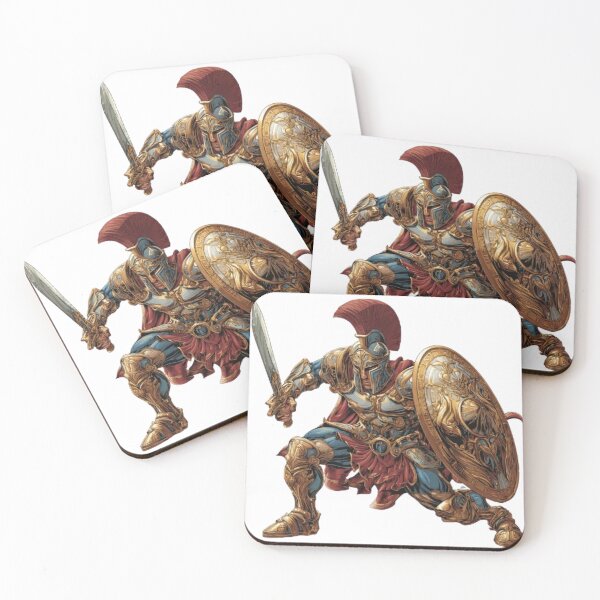 Item preview, Epic Roman Gladiator Warrior with Sword and Shield designed and sold by AlexLineArt.