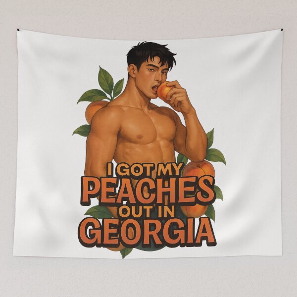 Item preview, I Got My Peaches Out in Georgia – Gay Asian designed and sold by Places On Earth.