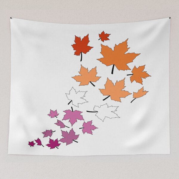 Item preview, Lesbian Fall Leaves | Lesbian Pride Autumn Design designed and sold by Travelslightly.