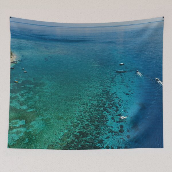 Item preview, Drone View of Reef at Turtle Point, Gili Air designed and sold by mattryanphoto.