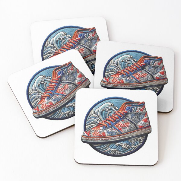Item preview, Koi Flow Sneaker – Water Emblem Sticker Premium Cool Reloaded Trendy Best Gift designed and sold by Imaginarium of Chaos falcon88 .